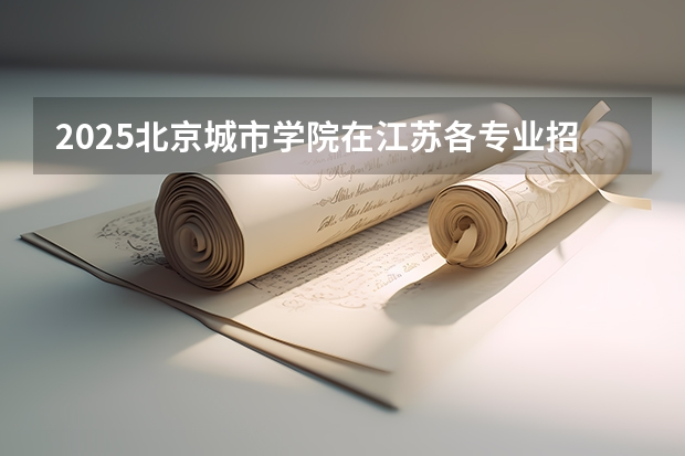 2025北京城市学院在江苏各专业招生人数汇总（2026参考）