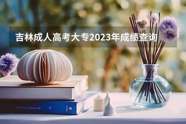 吉林成人高考大专2023年成绩查询入口 网址是什么？