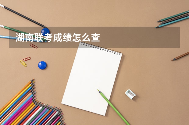 湖南联考成绩怎么查