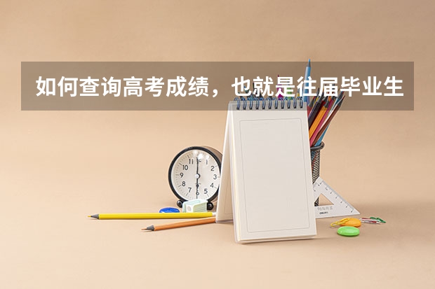 如何查询高考成绩，也就是往届毕业生高考成绩