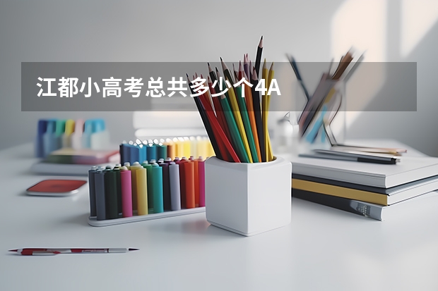 江都小高考总共多少个4A
