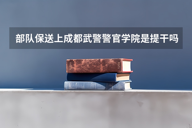 部队保送上成都武警警官学院是提干吗