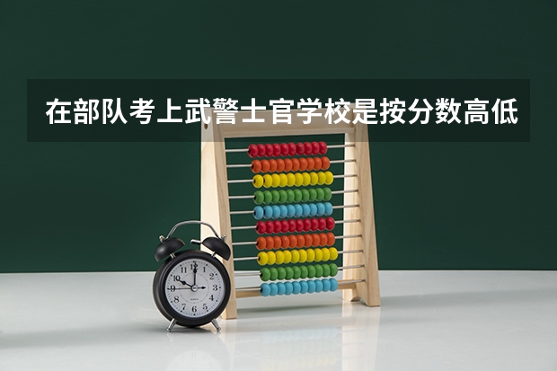 在部队考上武警士官学校是按分数高低选专业吗
