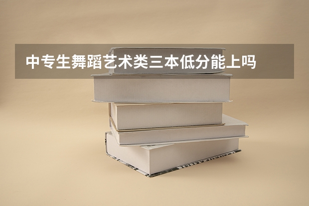 中专生舞蹈艺术类三本低分能上吗