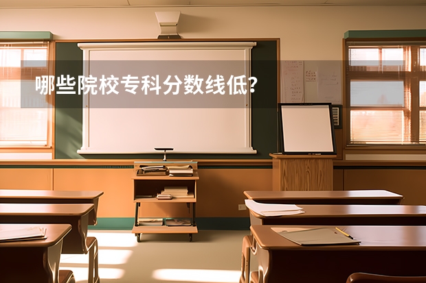 哪些院校专科分数线低？