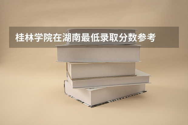 桂林学院在湖南最低录取分数参考