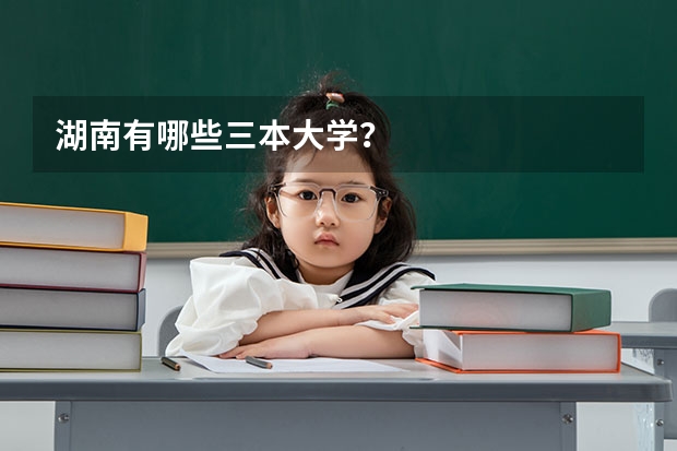 湖南有哪些三本大学？