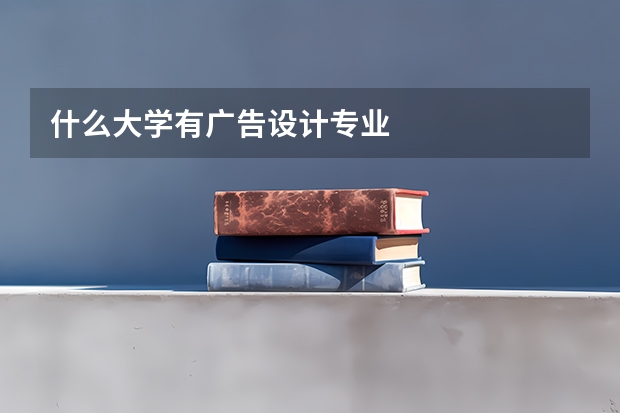 什么大学有广告设计专业
