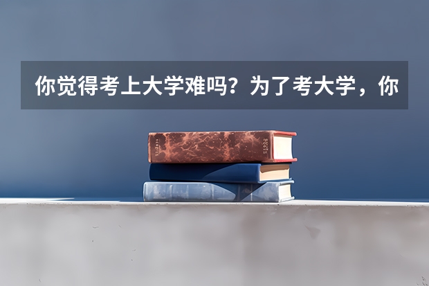 你觉得考上大学难吗？为了考大学，你做过哪些努力？