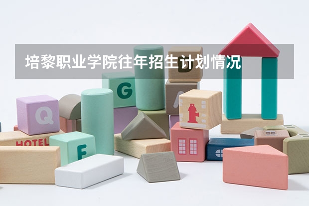 培黎职业学院往年招生计划情况