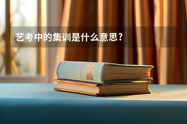 艺考中的集训是什么意思?