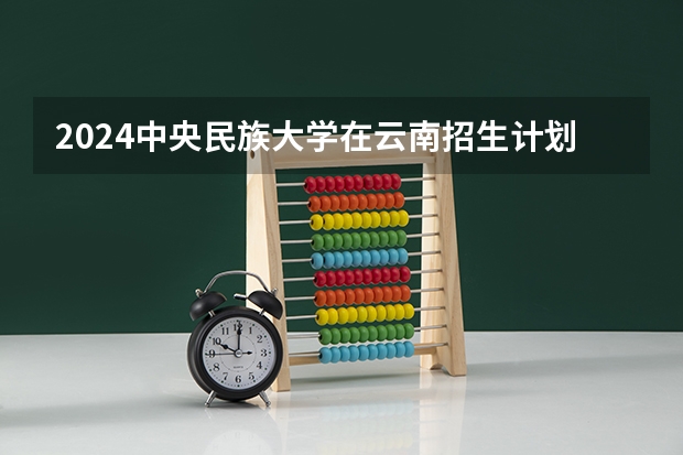 2024中央民族大学在云南招生计划怎么样