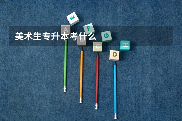 美术生专升本考什么