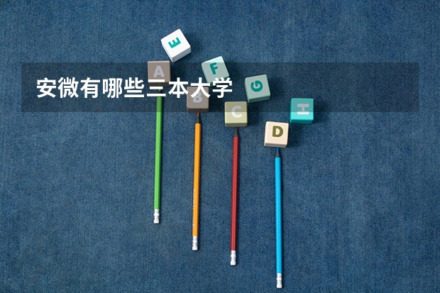 安微有哪些三本大学