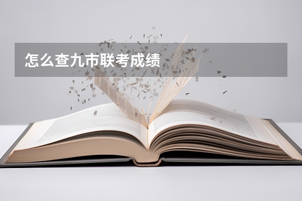 怎么查九市联考成绩
