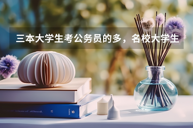 三本大学生考公务员的多，名校大学生考公务员的少，这是为什么？