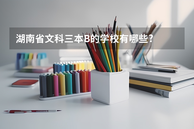 湖南省文科三本B的学校有哪些?