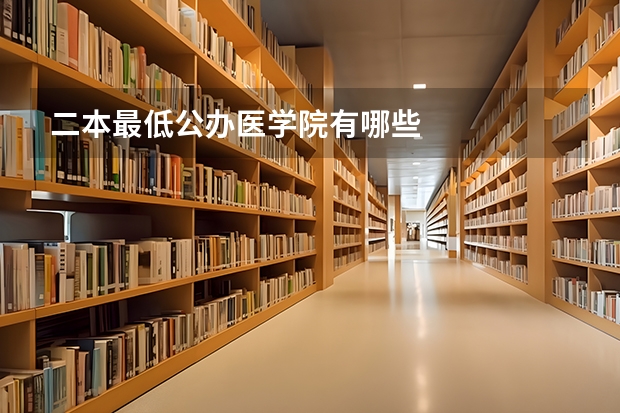 二本最低公办医学院有哪些