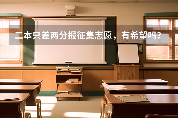 二本只差两分报征集志愿，有希望吗？