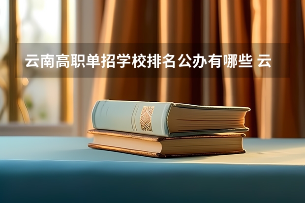 云南高职单招学校排名公办有哪些 云南高职院校排名公办