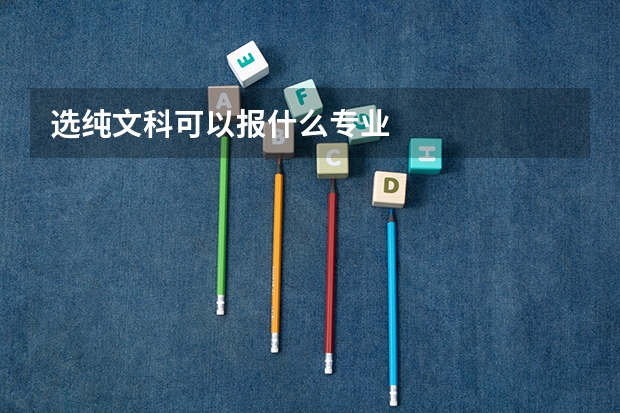 选纯文科可以报什么专业