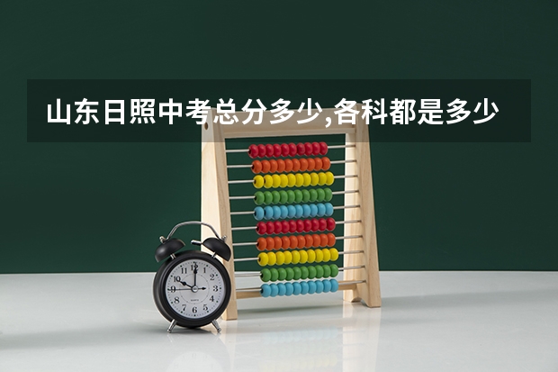山东日照中考总分多少,各科都是多少分？