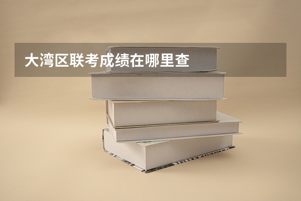大湾区联考成绩在哪里查