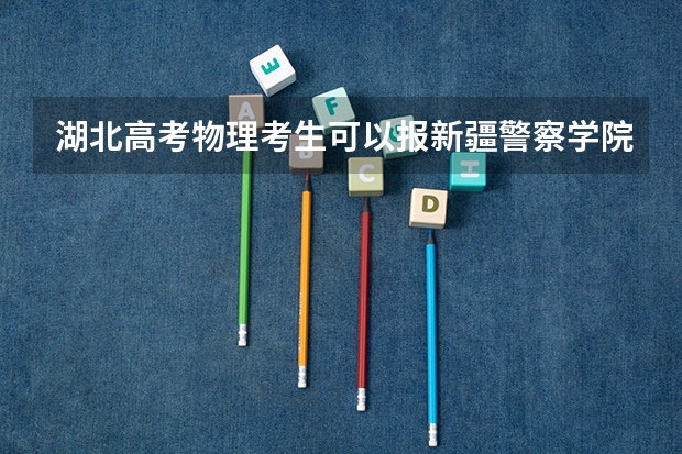 湖北高考物理考生可以报新疆警察学院的哪些专业（2025年情况）