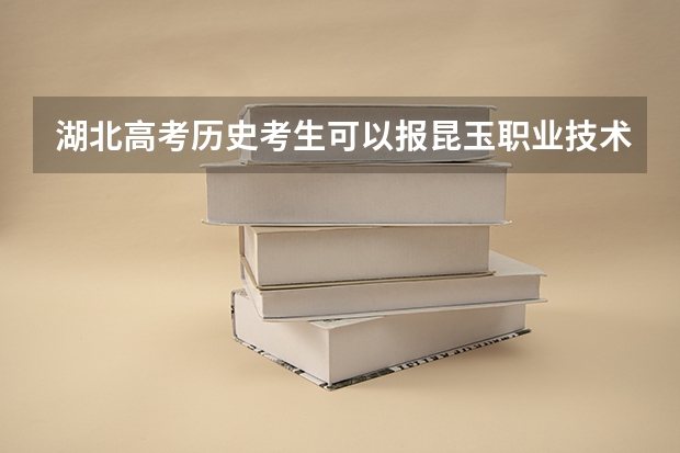 湖北高考历史考生可以报昆玉职业技术学院的哪些专业（2025年情况）